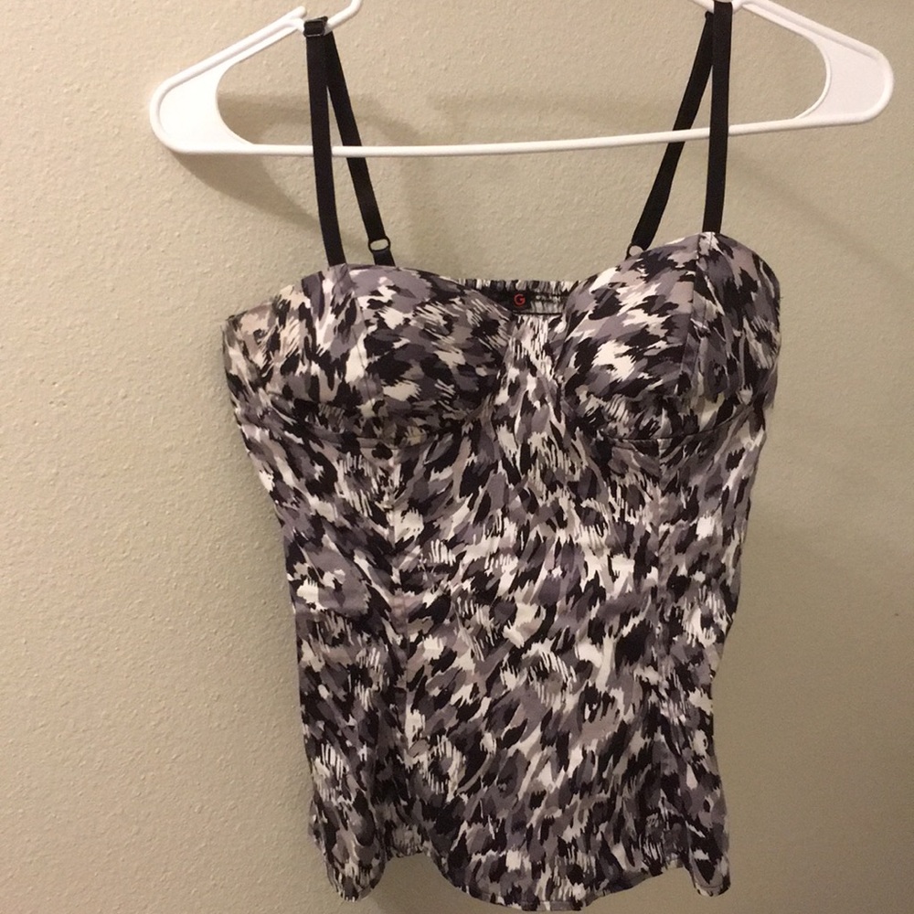 Black, white and Gray crop top